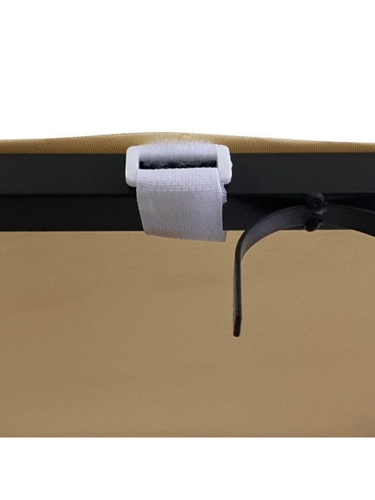 Stříška taupe 2 x 2,3 m 180 g/m² textil a ocel