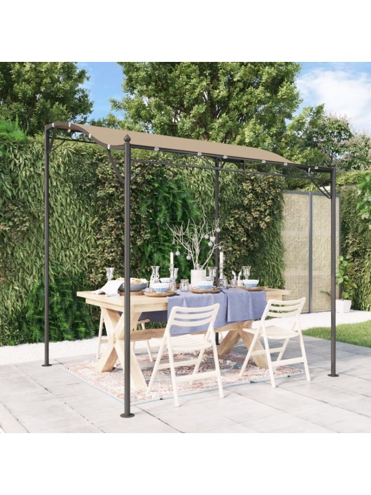 Stříška taupe 2 x 2,3 m 180 g/m² textil a ocel