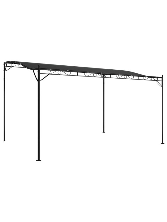 Stříška antracitová 4 x 3 m 180 g/m² textil a ocel