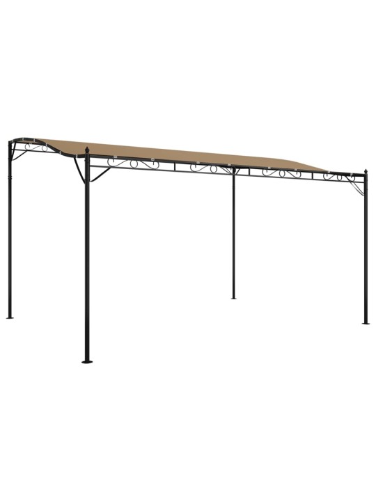 Stříška taupe 4 x 3 m 180 g/m² textil a ocel