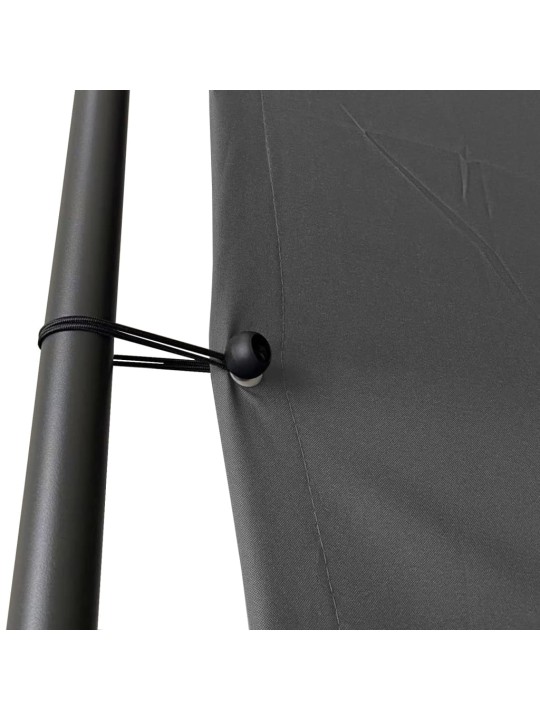 Stříška antracitová 3 x 3 m 180 g/m² textil a ocel