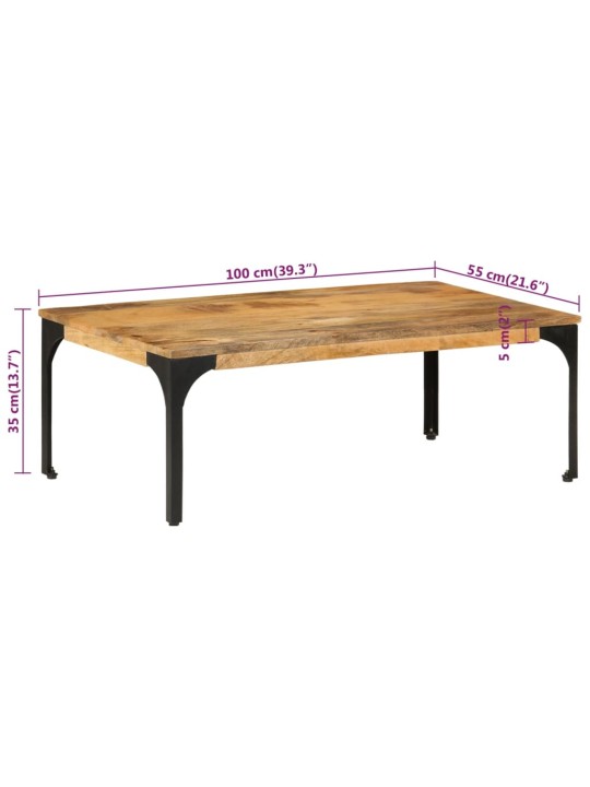 Konferenční stolek 100 x 55 x 35 cm masivní mangovníkové dřevo