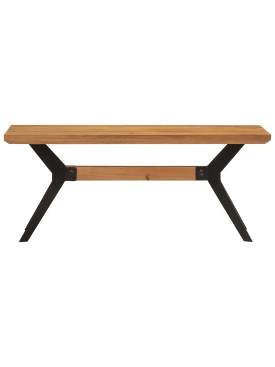 Jídelní lavice 110 x 40 x 46 cm masivní akáciové dřevo a ocel