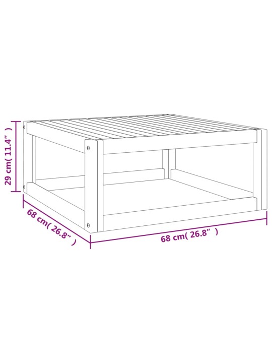 Konferenční stolek 68 x 68 x 29 cm masivní akáciové dřevo