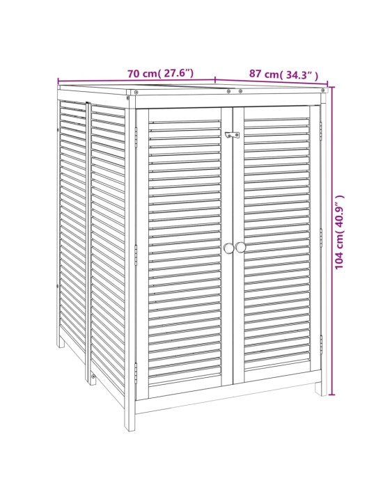 Zahradní úložný box 70 x 87 x 104 cm masivní akáciové dřevo