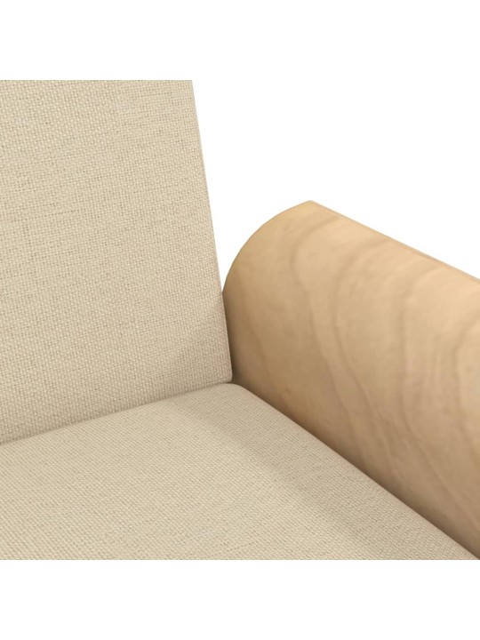 Rozkládací pohovka s područkami krémová textil