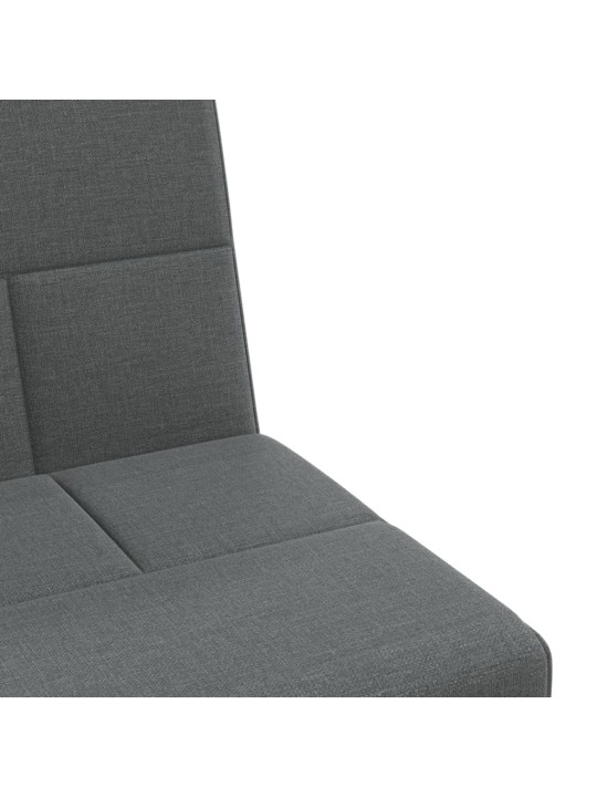 Rozkládací pohovka s držáky na nápoje tmavě šedá textil