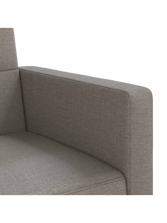 Rozkládací pohovka s poduškami taupe textil
