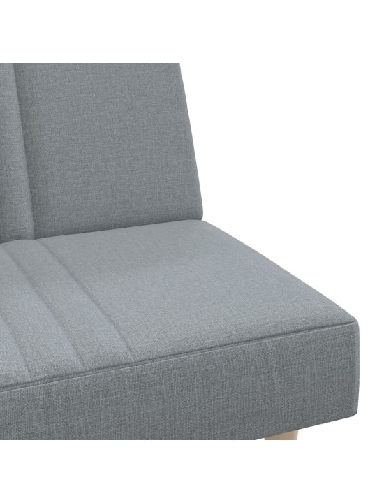Rozkládací pohovka světle šedá textil