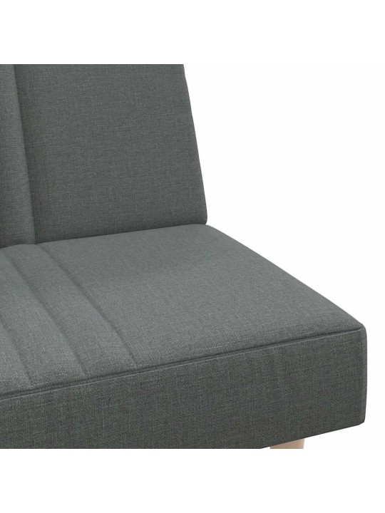 Rozkládací pohovka tmavě šedá textil