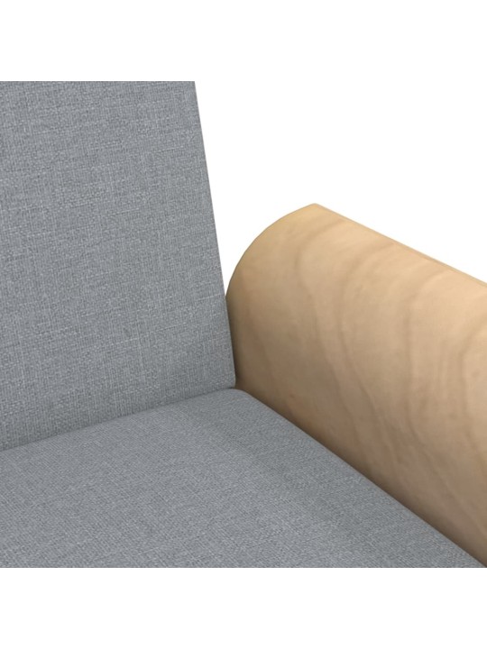 Rozkládací pohovka s područkami světle šedá textil