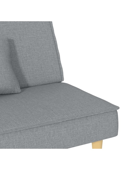Rozkládací pohovka světle šedá textil