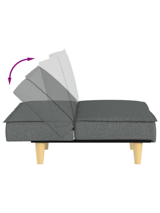 Rozkládací pohovka tmavě šedá textil
