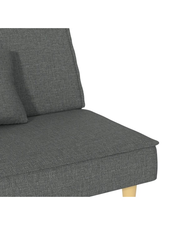 Rozkládací pohovka tmavě šedá textil
