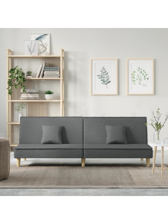 Rozkládací pohovka tmavě šedá textil