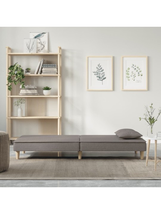 Rozkládací pohovka taupe textil