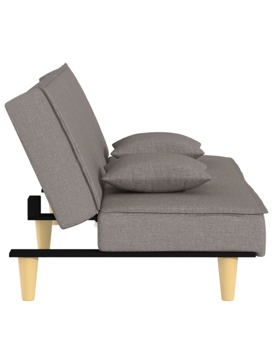 Rozkládací pohovka taupe textil