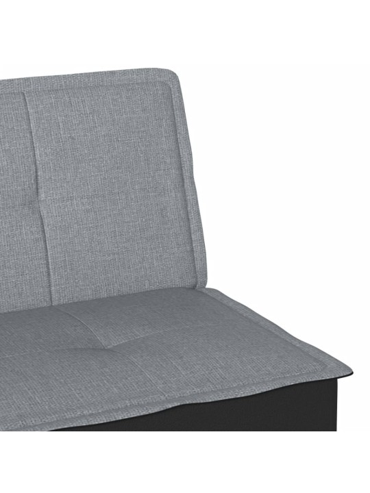 Rozkládací pohovka světle šedá textil