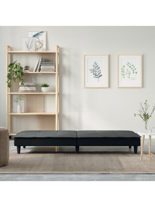 Rozkládací pohovka tmavě šedá textil