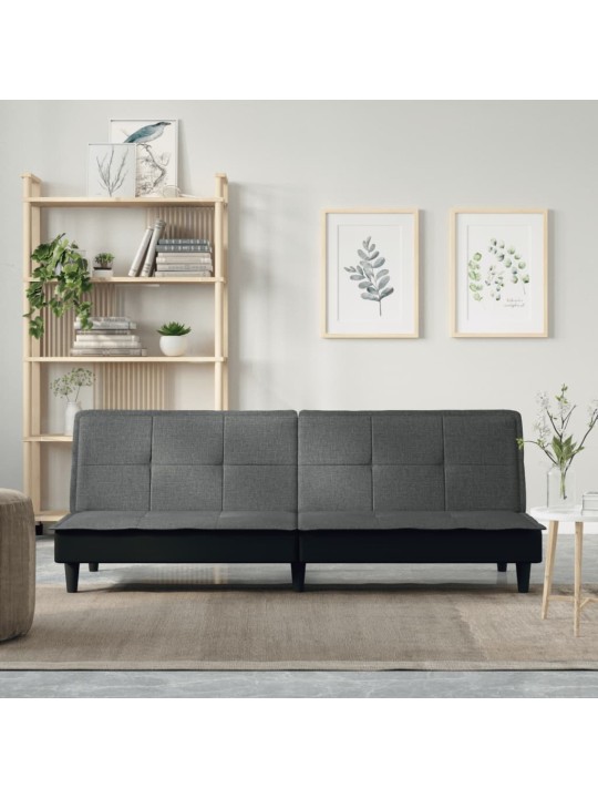 Rozkládací pohovka tmavě šedá textil