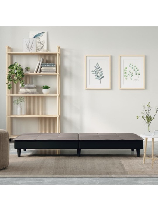 Rozkládací pohovka taupe textil