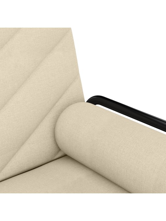 Rozkládací pohovka s područkami krémová textil
