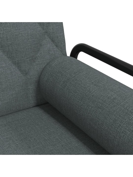 Rozkládací pohovka s područkami tmavě šedá textil