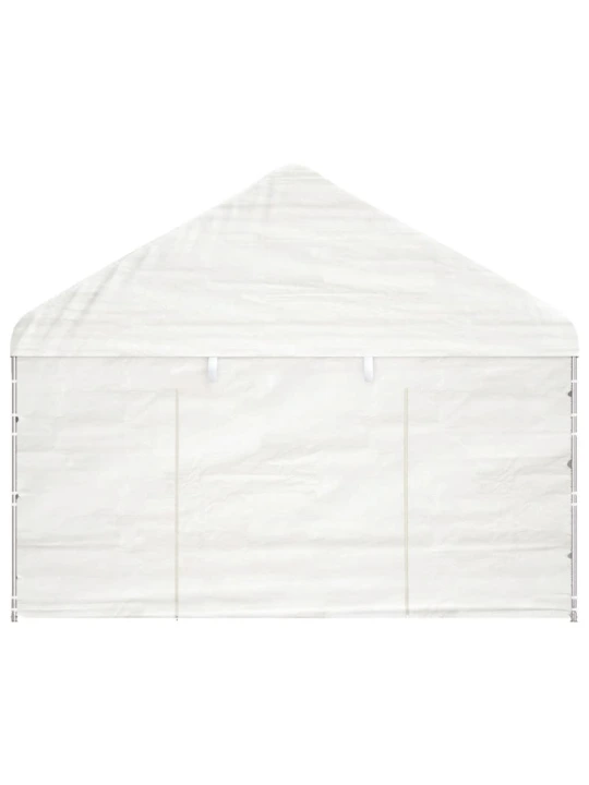 Altán se střechou bílý 4,08 x 2,23 x 3,22 m polyethylen