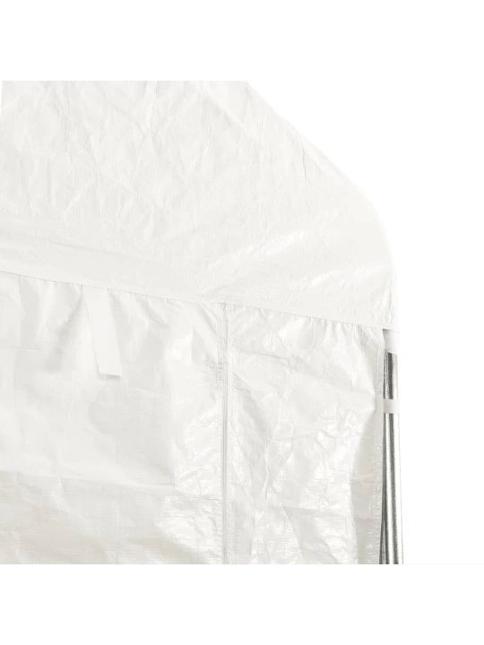 Altán se střechou bílý 4,08 x 2,23 x 3,22 m polyethylen