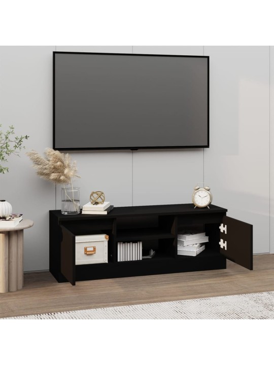 TV skříňka s dvířky černá 102 x 30 x 36 cm