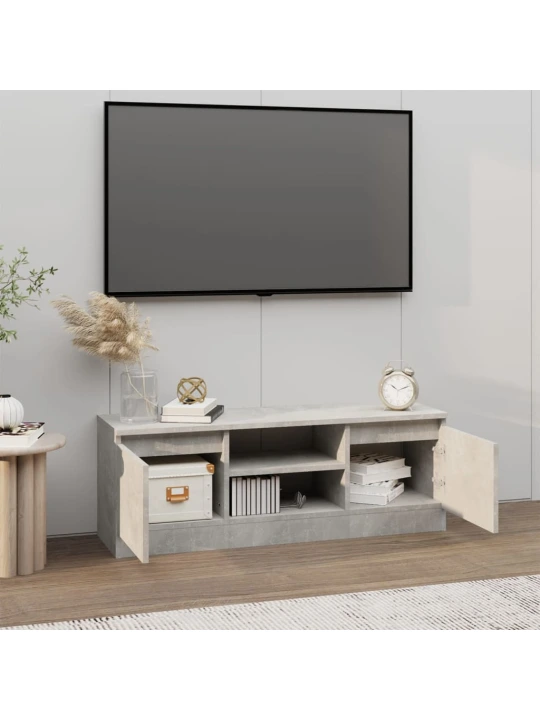 TV skříňka s dvířky betonově šedá 102 x 30 x 36 cm