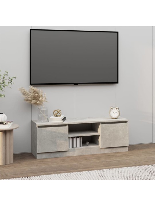 TV skříňka s dvířky betonově šedá 102 x 30 x 36 cm