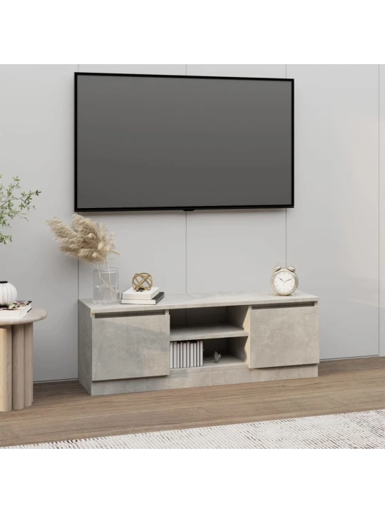 TV skříňka s dvířky betonově šedá 102 x 30 x 36 cm