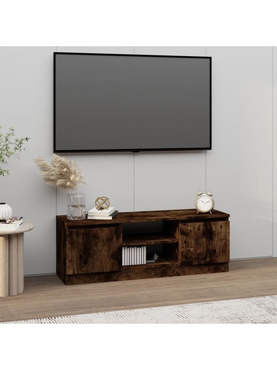 TV skříňka s dvířky kouřový dub 102 x 30 x 36 cm
