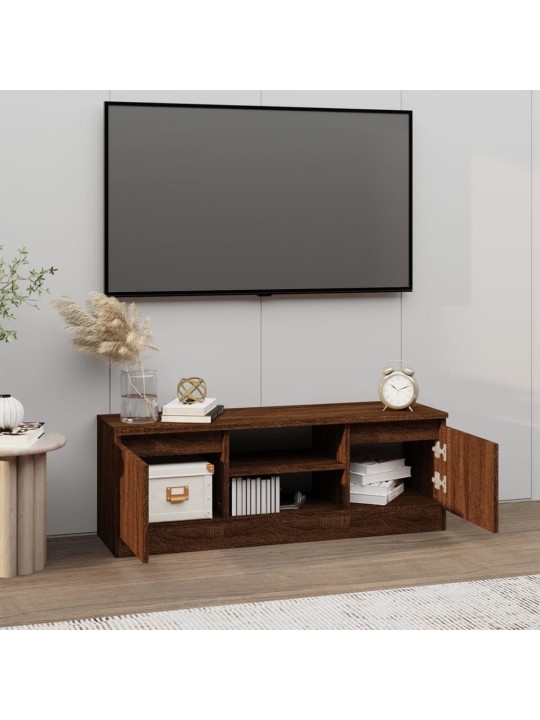 TV skříňka s dvířky hnědý dub 102 x 30 x 36 cm