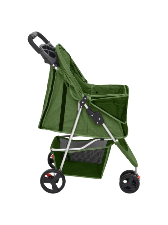 Skládací kočárek pro psa zelený 80x46x98 cm oxfordská tkanina