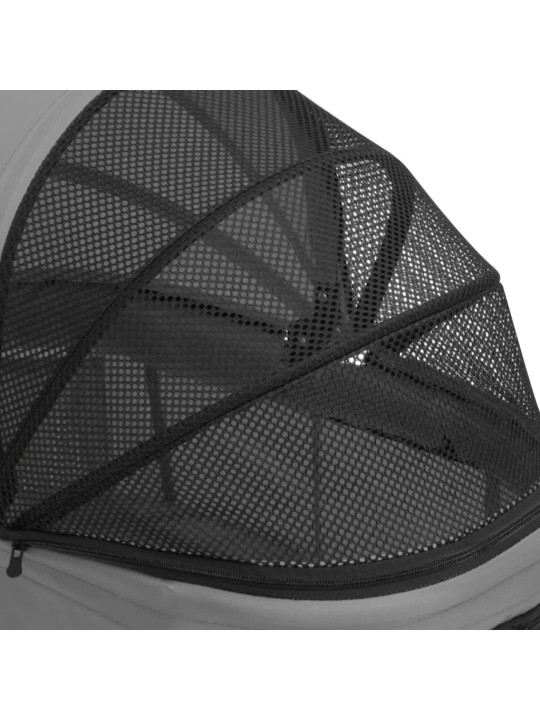 2patrový skládací kočárek pro psa šedý 83 x 48 x 97 cm oxford