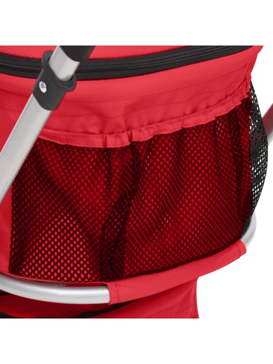 2patrový skládací kočárek pro psa červený 83x48x97 cm oxford