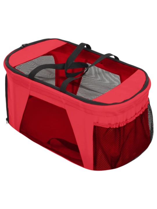 2patrový skládací kočárek pro psa červený 83x48x97 cm oxford
