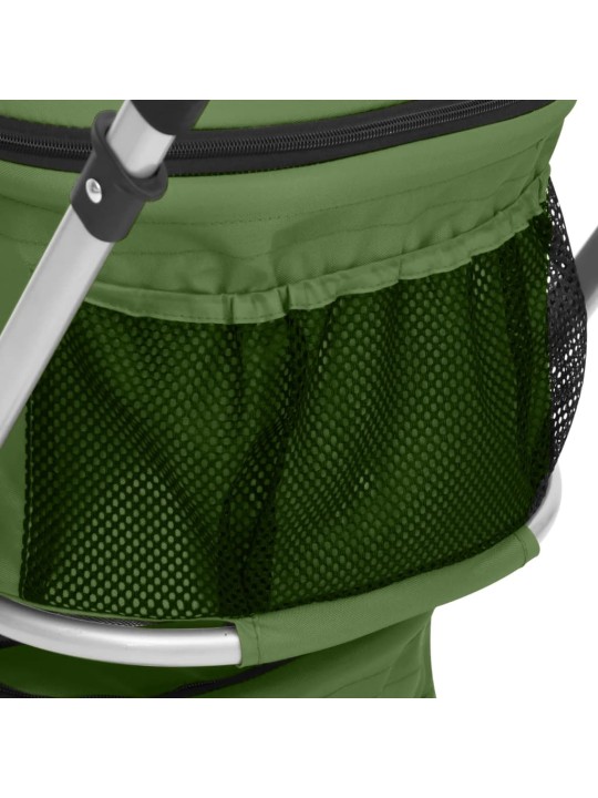 2patrový skládací kočárek pro psa zelený 83 x 48 x 97 cm oxford