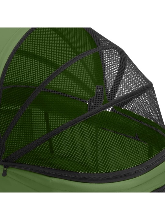 2patrový skládací kočárek pro psa zelený 83 x 48 x 97 cm oxford