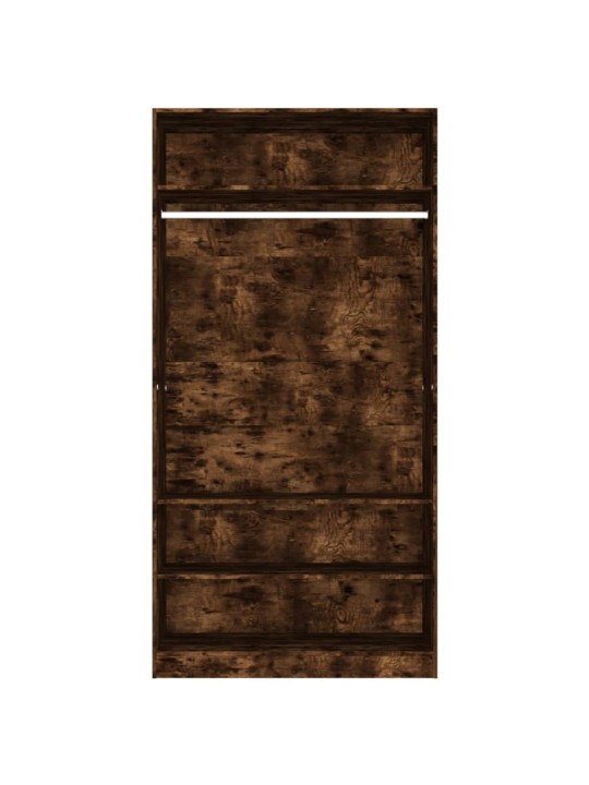 Šatní skříň kouřový dub 100 x 50 x 200 cm kompozitní dřevo