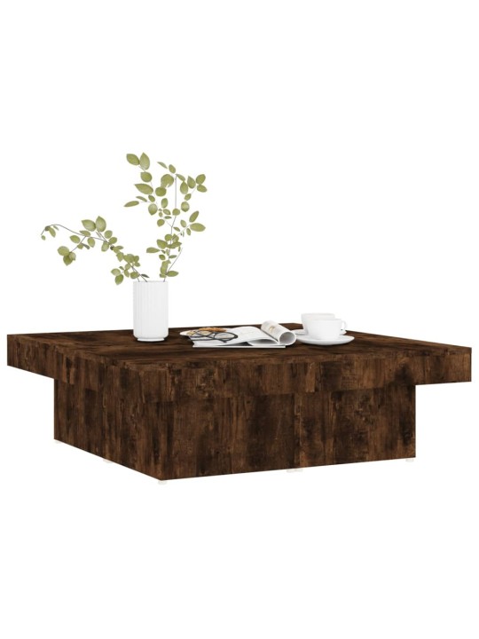 Konferenční stolek kouřový dub 90 x 90 x 28 cm kompozitní dřevo