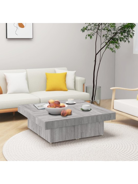 Konferenční stolek šedý sonoma 90 x 90 x 28 cm kompozitní dřevo
