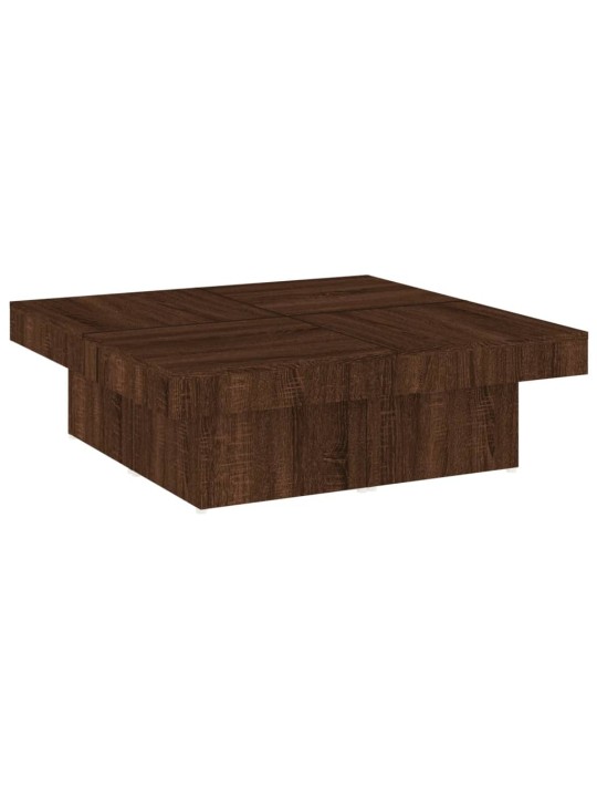 Konferenční stolek hnědý dub 90 x 90 x 28 cm kompozitní dřevo