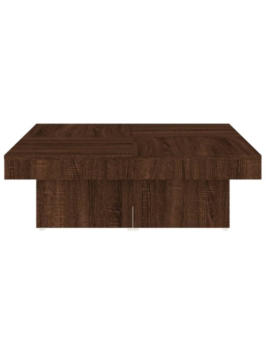 Konferenční stolek hnědý dub 90 x 90 x 28 cm kompozitní dřevo