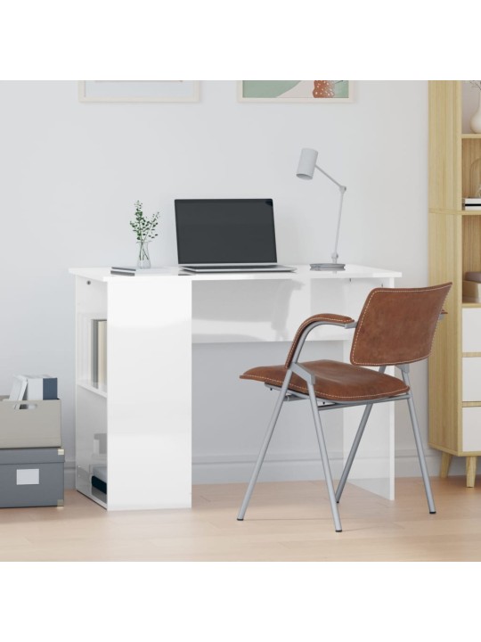 Psací stůl bílý s vysokým leskem 100x55x75 cm kompozitní dřevo