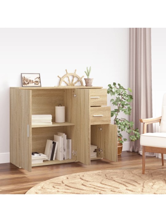 Příborník dub sonoma 91 x 29,5 x 75 cm kompozitní dřevo