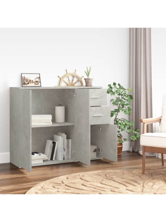Příborník betonově šedý 91x29,5x75 cm kompozitní dřevo
