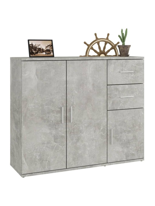 Příborník betonově šedý 91x29,5x75 cm kompozitní dřevo
